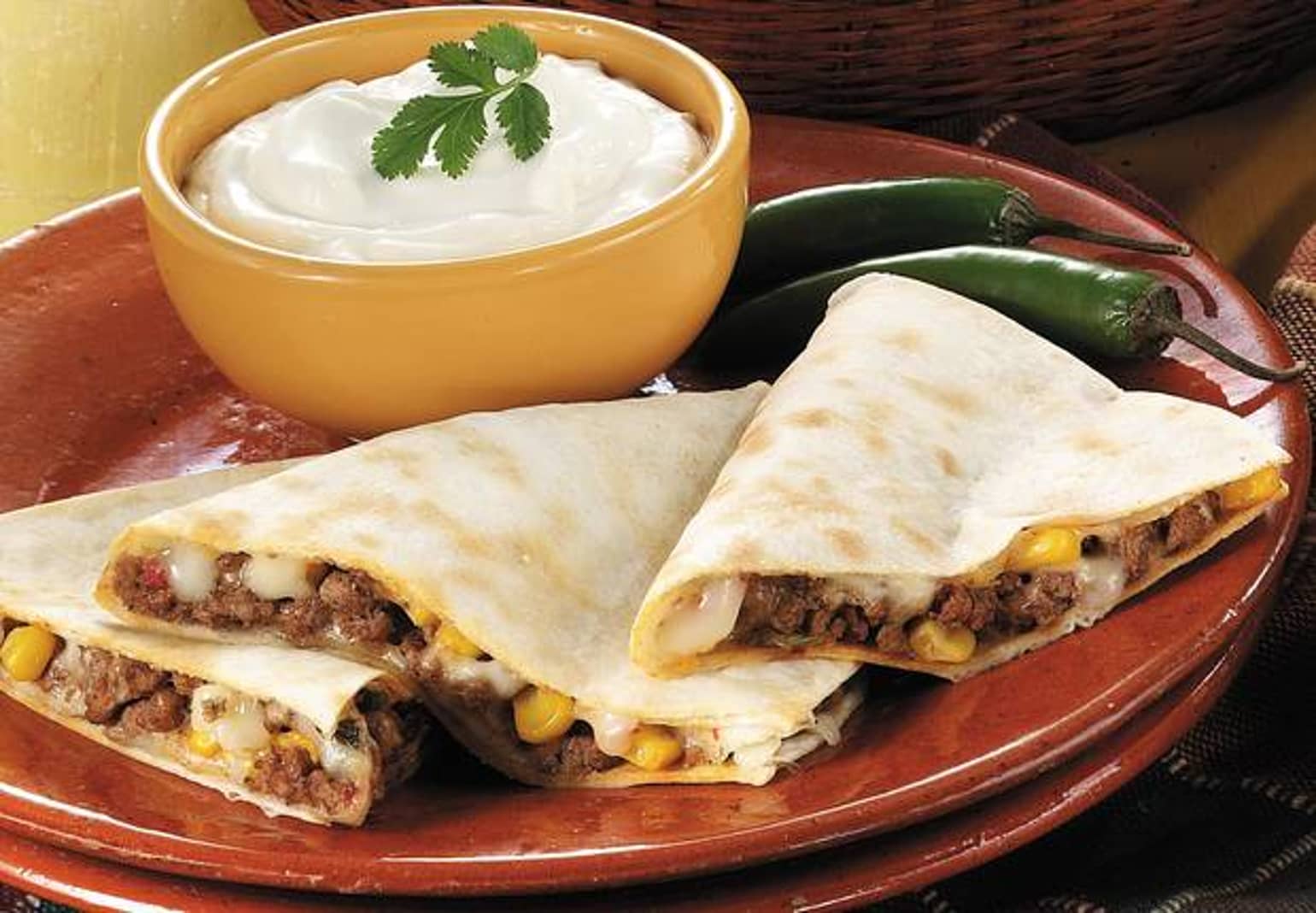 Spicy Beef Quesadillas